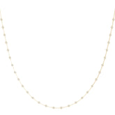 14K Gold 30-Diamond Station Necklace (Extra-Long)
